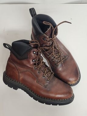 Red Wing Shoes Brown Leather Lace-Up Ankle Boots Unisex W9 M7 EUR40 GORPCORE